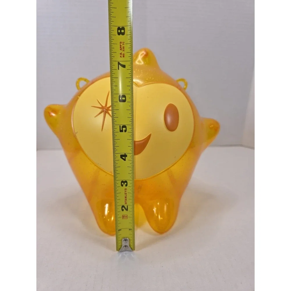 Disney WISH Star Plastic Yellow Popcorn Bucket W/ Branded Detachable Carry Strap
